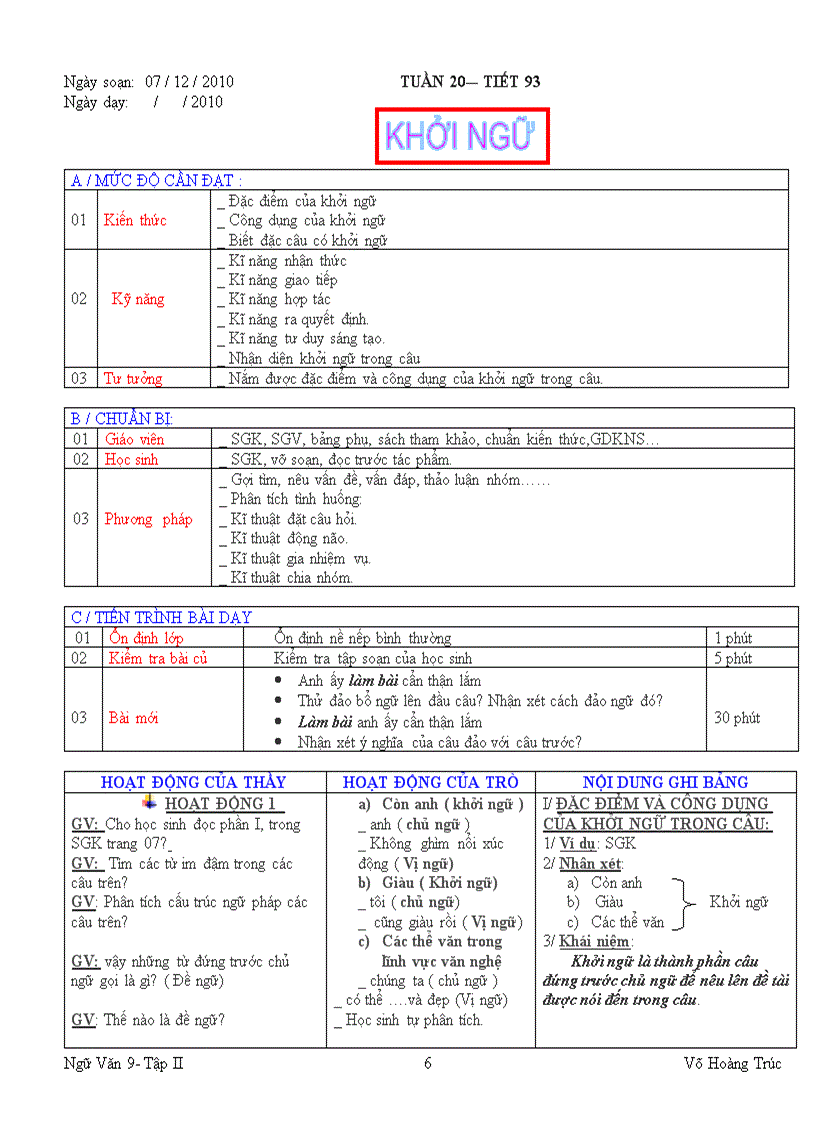 image for page Giáo án ngữ văn 8 tập ii t20 t 27