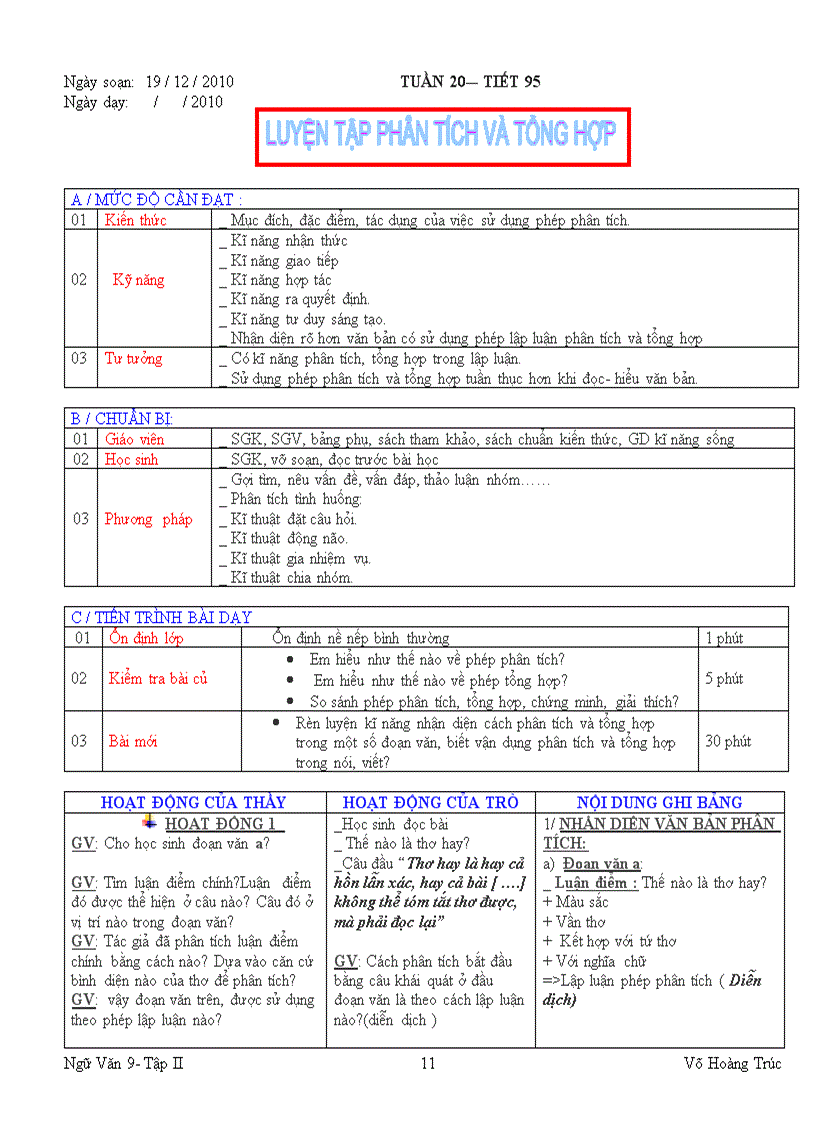 image for page Giáo án ngữ văn 8 tập ii t20 t 27