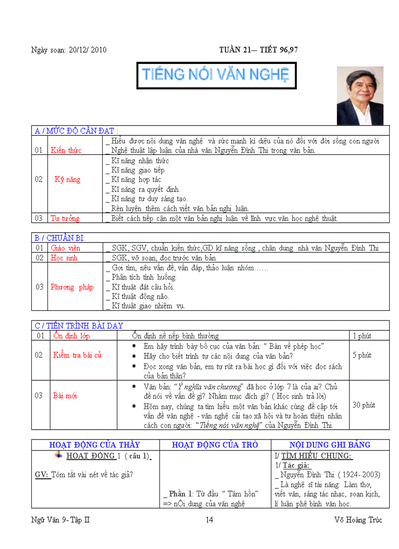 image for page Giáo án ngữ văn 8 tập ii t20 t 27