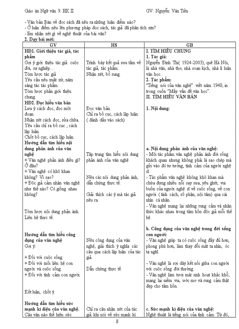 image for page Giáo án ngữ văn 9 3 cột CKTKN