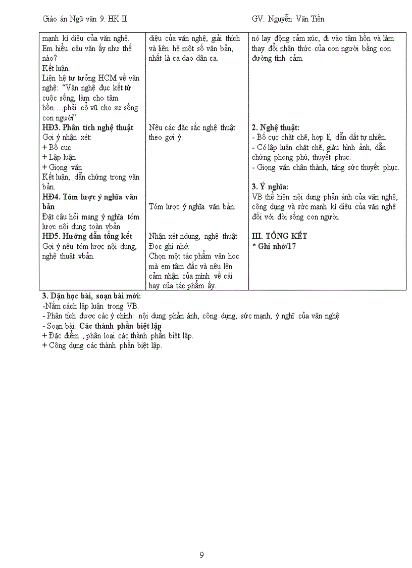 image for page Giáo án ngữ văn 9 3 cột CKTKN