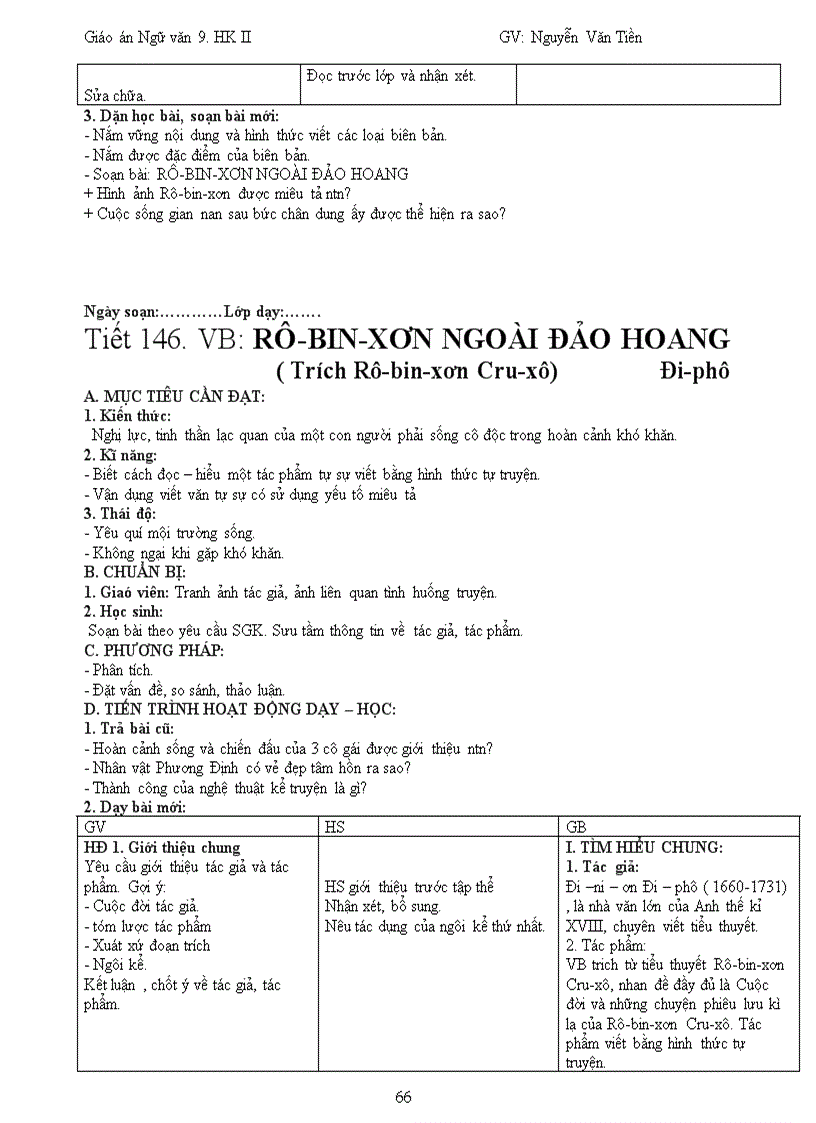 image for page Giáo án ngữ văn 9 3 cột CKTKN