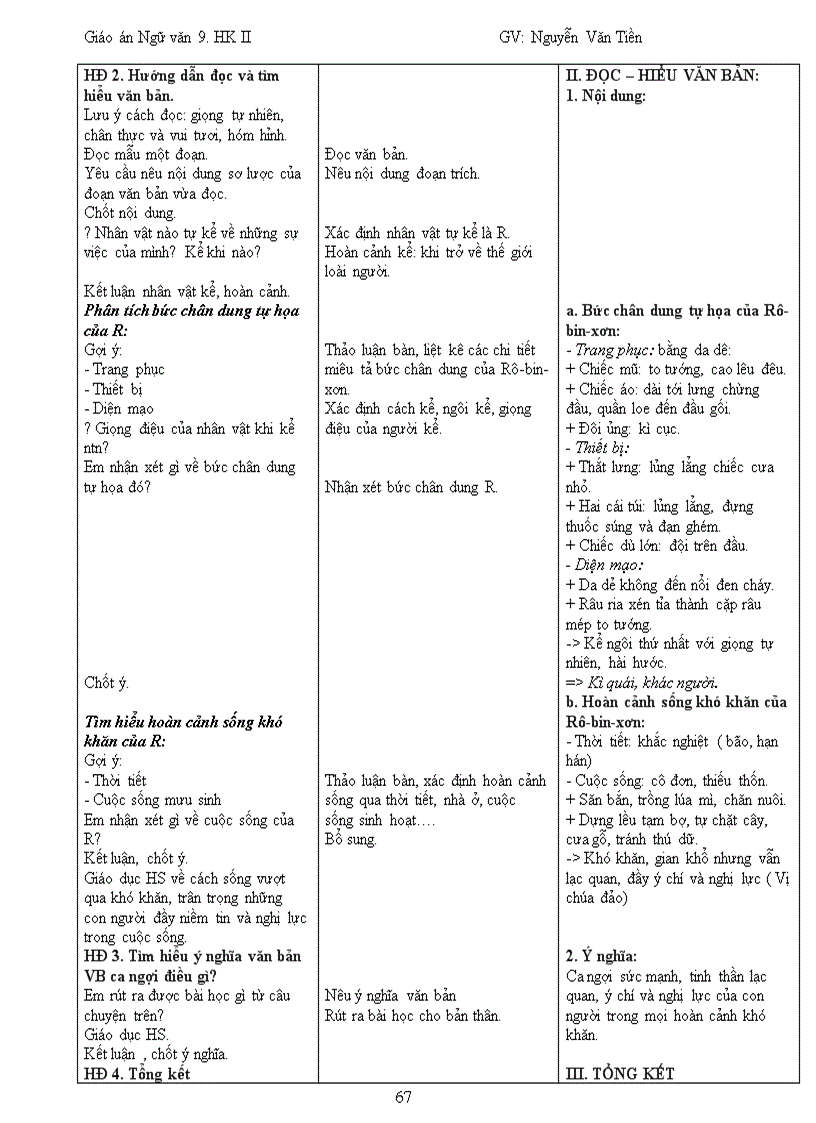 image for page Giáo án ngữ văn 9 3 cột CKTKN