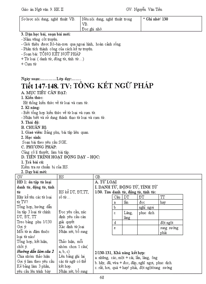 image for page Giáo án ngữ văn 9 3 cột CKTKN