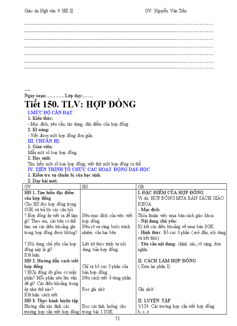 image for page Giáo án ngữ văn 9 3 cột CKTKN