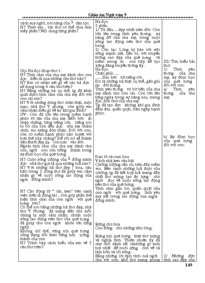 image for page Giáo án ngữ văn 9 cả năm 3cột 1