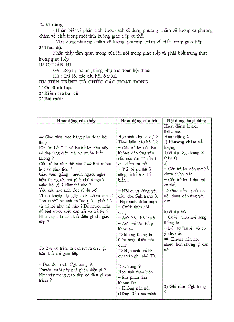 image for page Giáo án Ngữ văn 9 chuẩn kiến thức kỹ năng