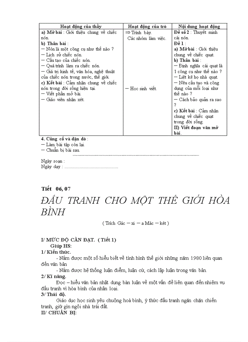 image for page Giáo án Ngữ văn 9 chuẩn kiến thức kỹ năng