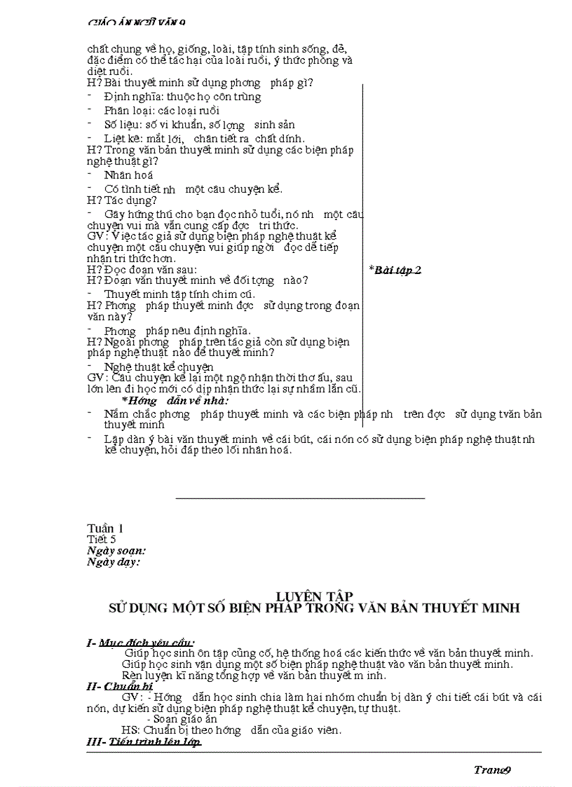 image for page Giáo án ngữ văn 9 chuẩn trọn bộ