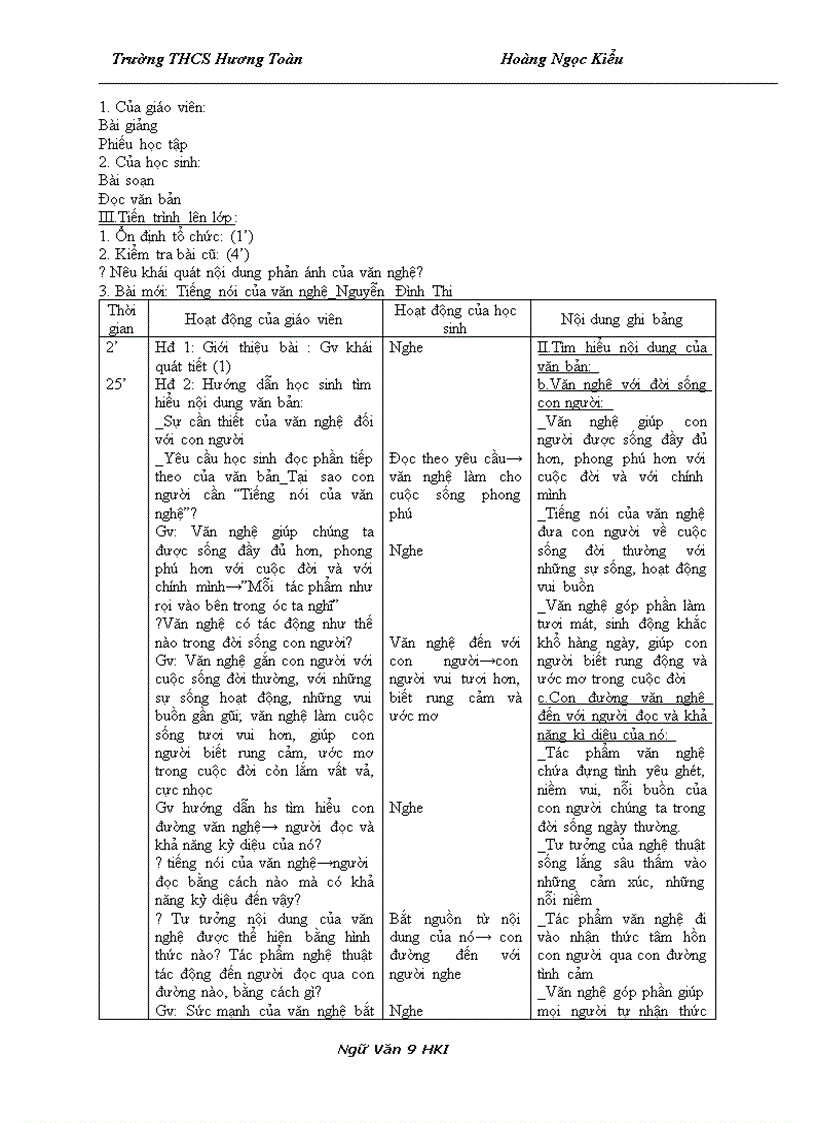 image for page Giáo án Ngữ Văn 9 HK 2 Chuẩn KTKN