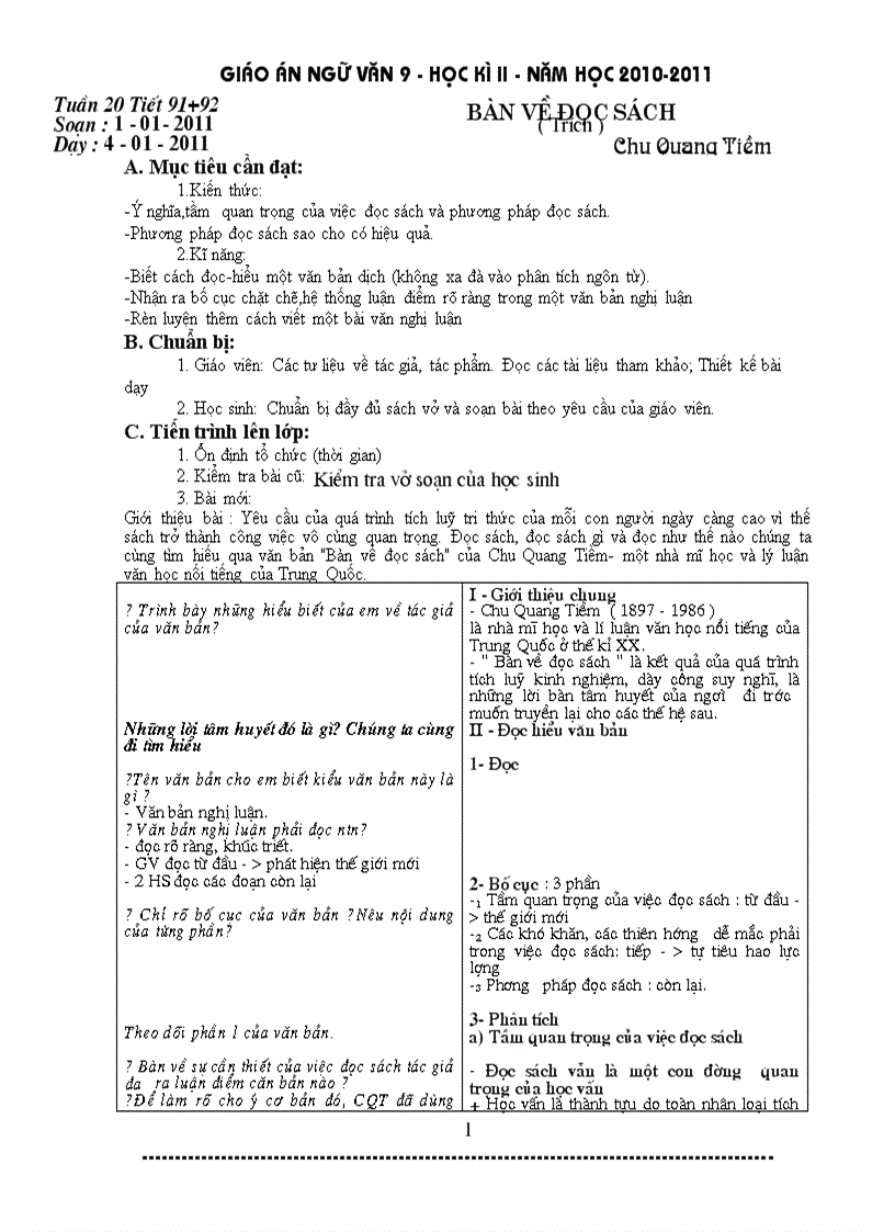 image for page Giáo án ngữ văn 9 HK II