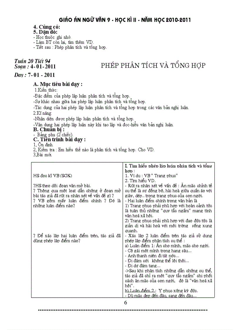 image for page Giáo án ngữ văn 9 HK II