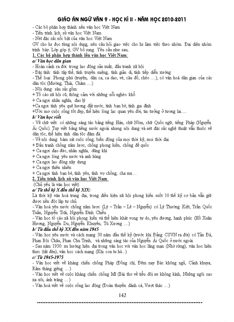 image for page Giáo án ngữ văn 9 HK II