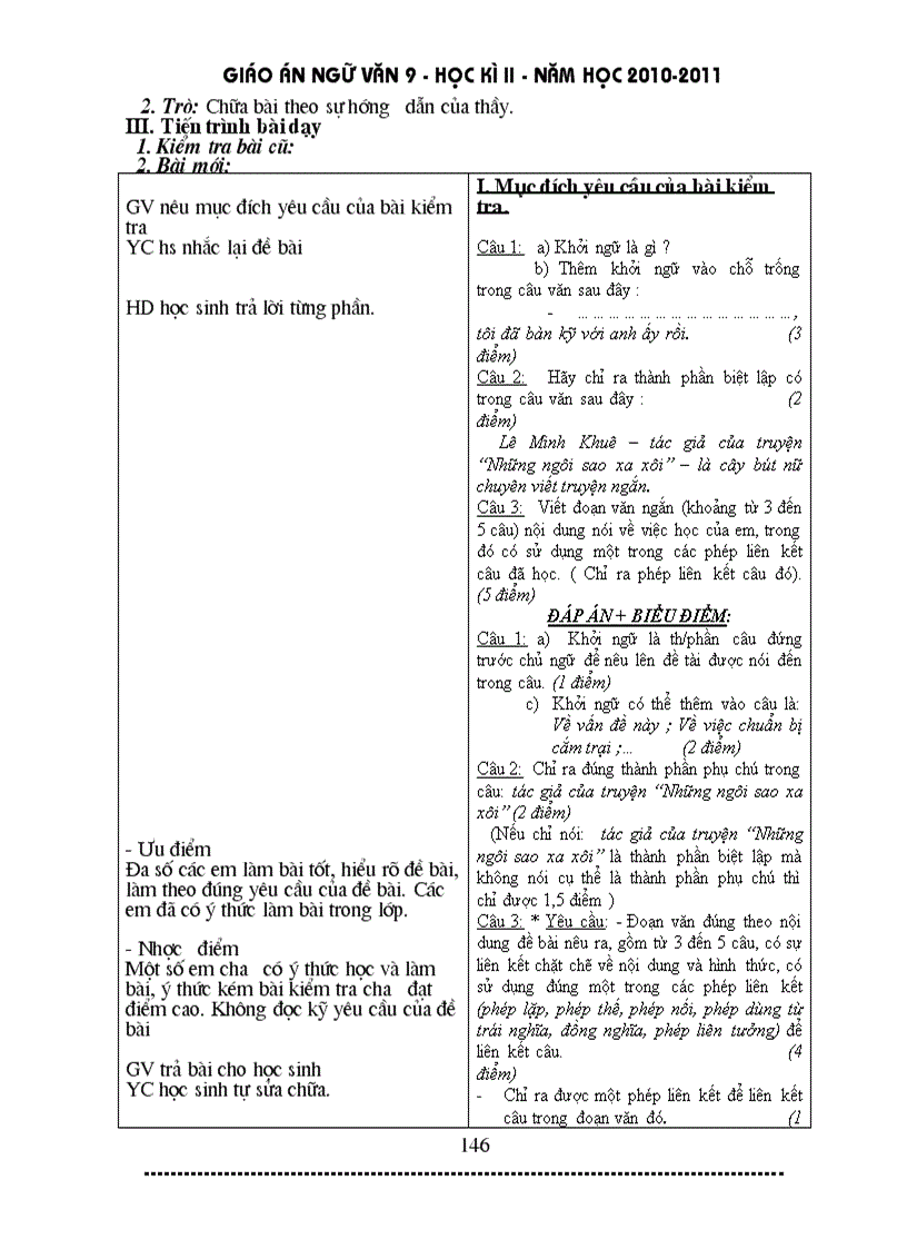 image for page Giáo án ngữ văn 9 HK II