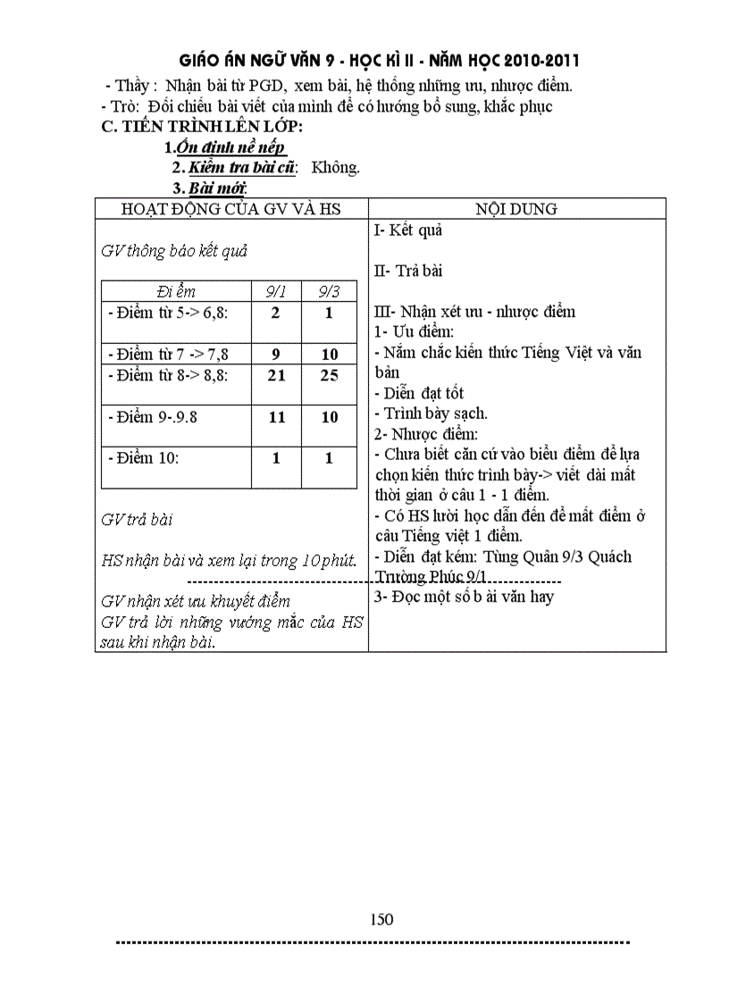 image for page Giáo án ngữ văn 9 HK II