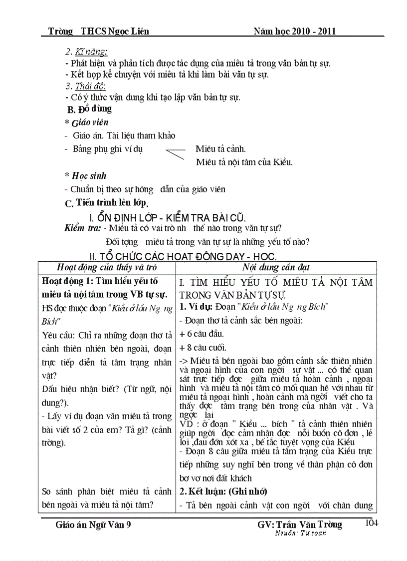 image for page Giáo án Ngữ văn 9 HKI Chuẩn KT KN