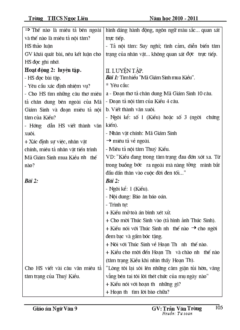 image for page Giáo án Ngữ văn 9 HKI Chuẩn KT KN