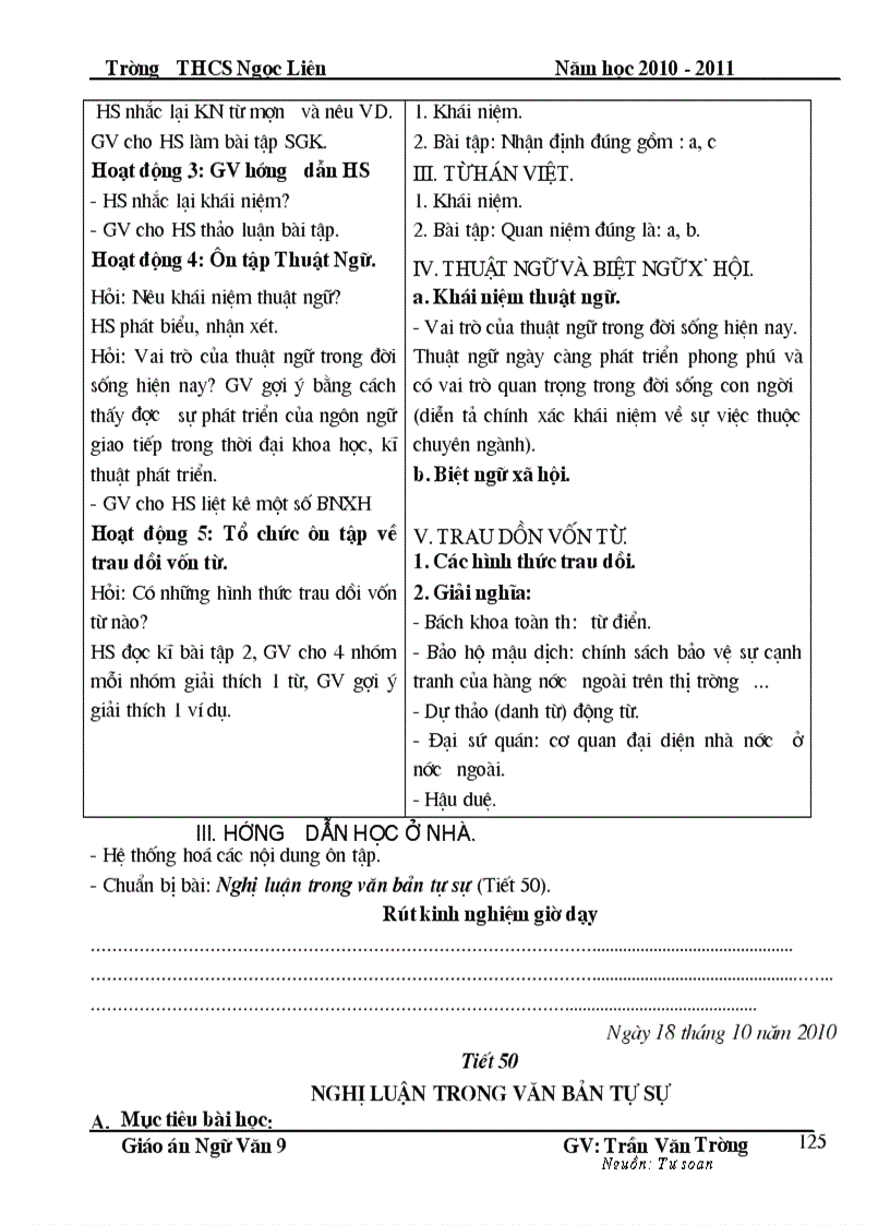 image for page Giáo án Ngữ văn 9 HKI Chuẩn KT KN