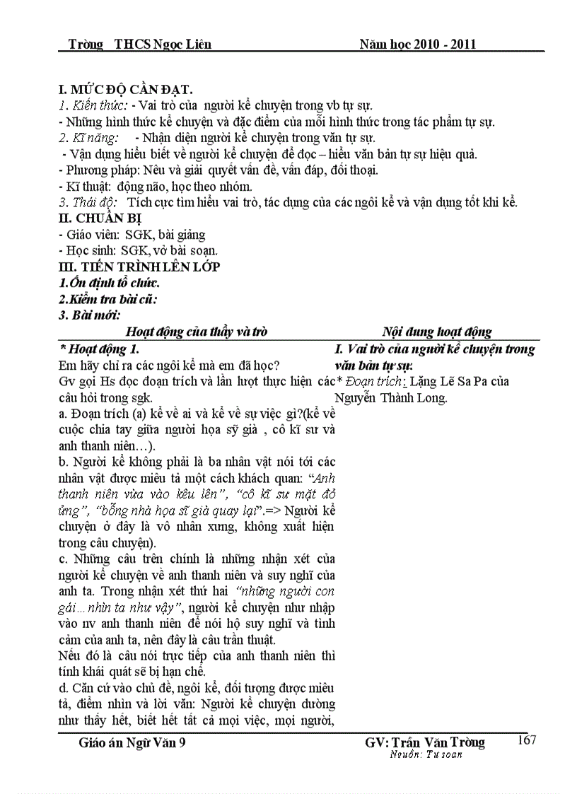 image for page Giáo án Ngữ văn 9 HKI Chuẩn KT KN