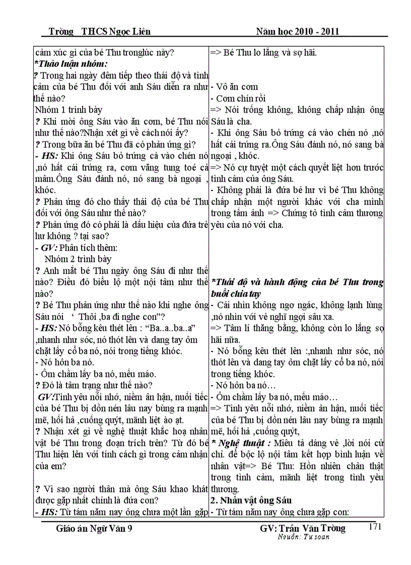 image for page Giáo án Ngữ văn 9 HKI Chuẩn KT KN