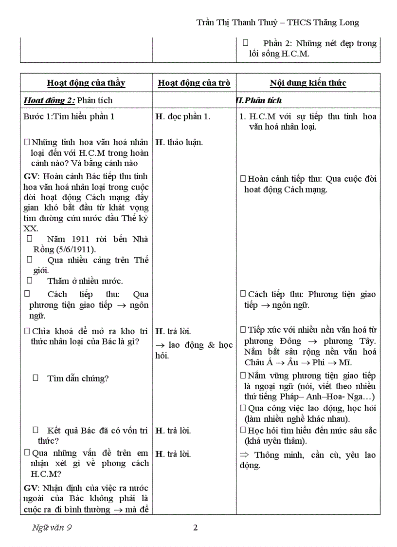 image for page Giáo án ngữ Văn 9 HKI