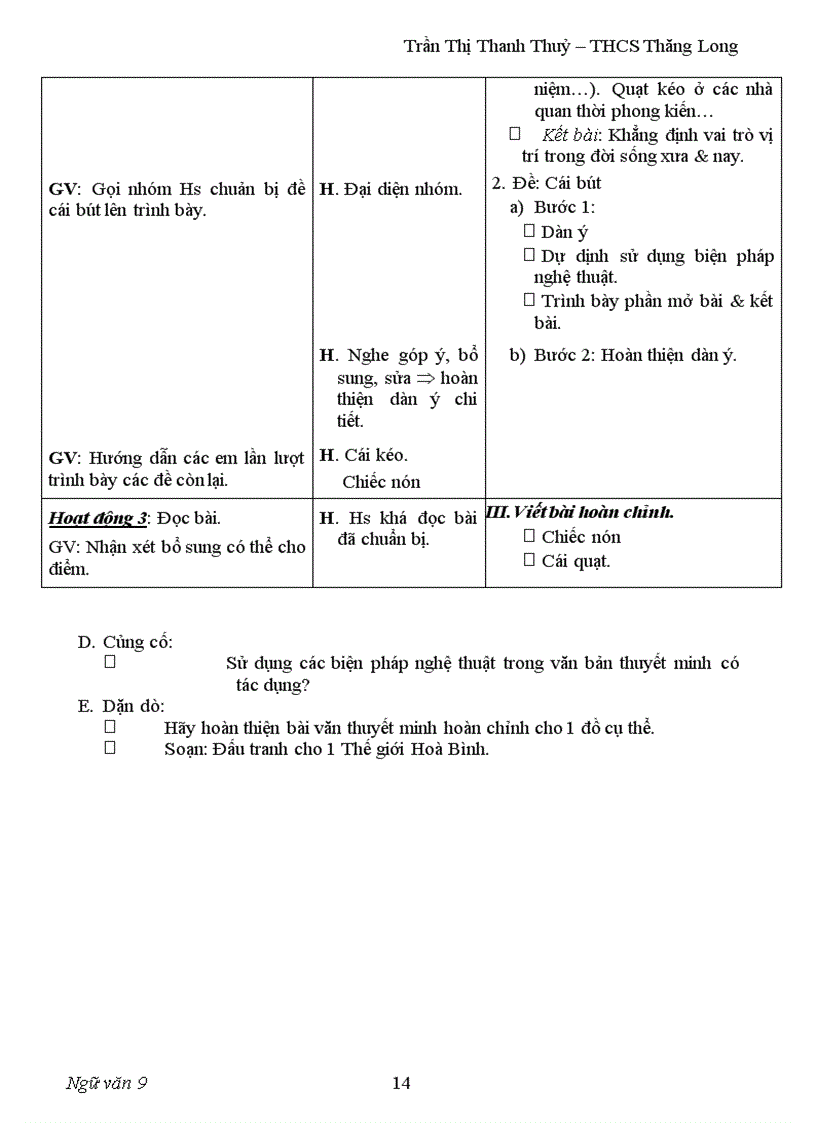 image for page Giáo án ngữ Văn 9 HKI