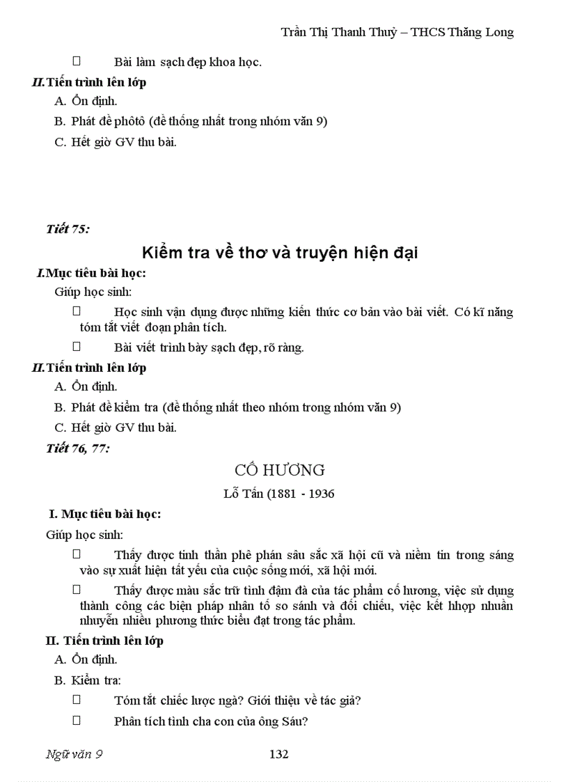 image for page Giáo án ngữ Văn 9 HKI