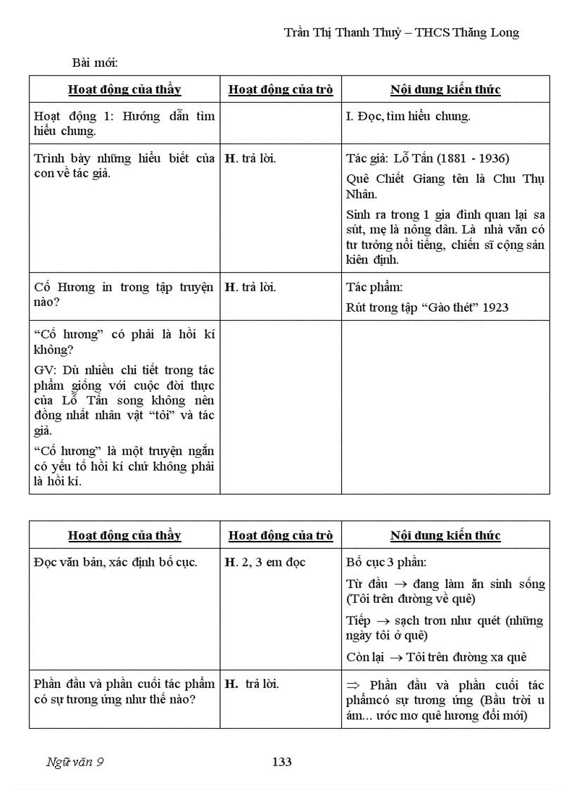 image for page Giáo án ngữ Văn 9 HKI