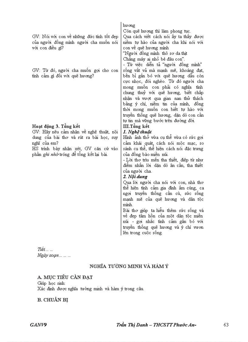 image for page Giáo án ngữ văn 9 học kì 2