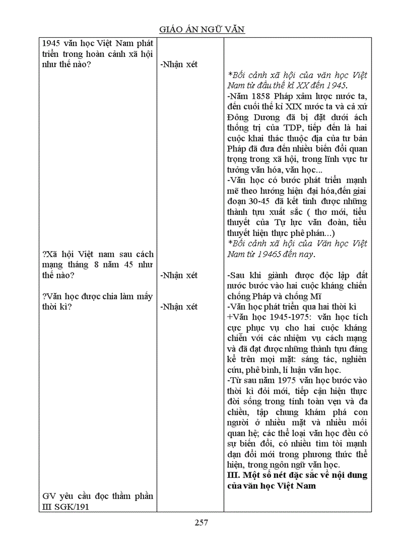 image for page Giáo án Ngữ Văn 9 kì II 3 cột