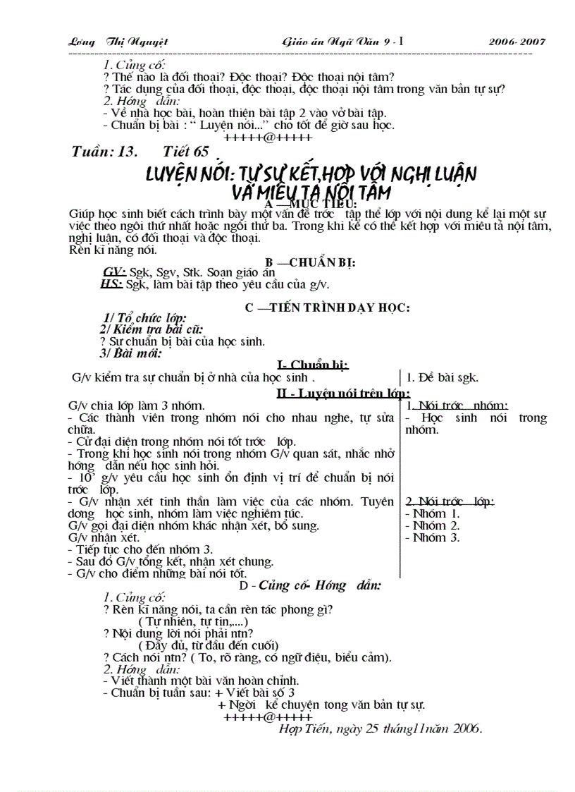 image for page Giao an ngu van 9 Ki II