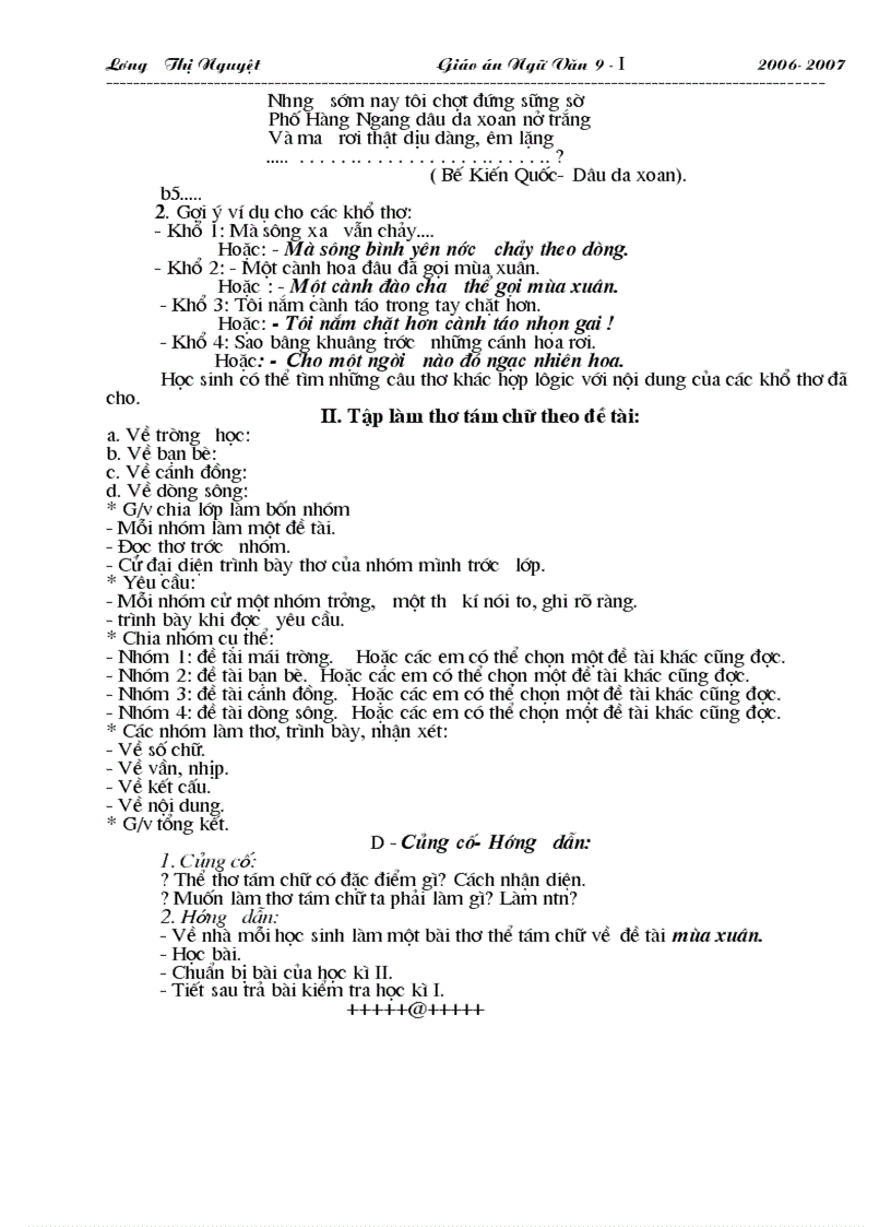 image for page Giao an ngu van 9 Ki II