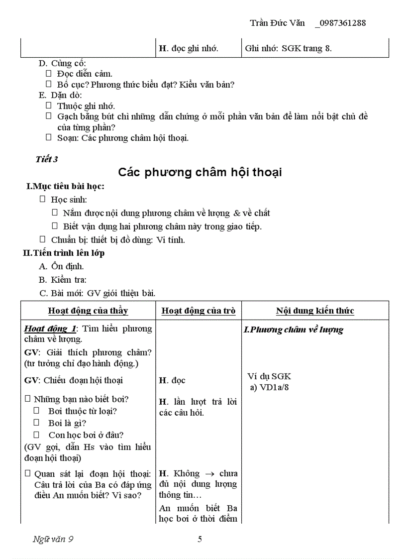 image for page Giáo án ngữ văn 9 kỳ I