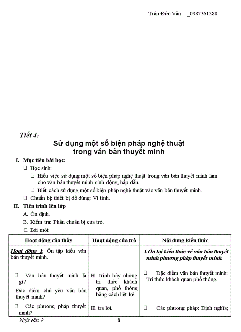 image for page Giáo án ngữ văn 9 kỳ I
