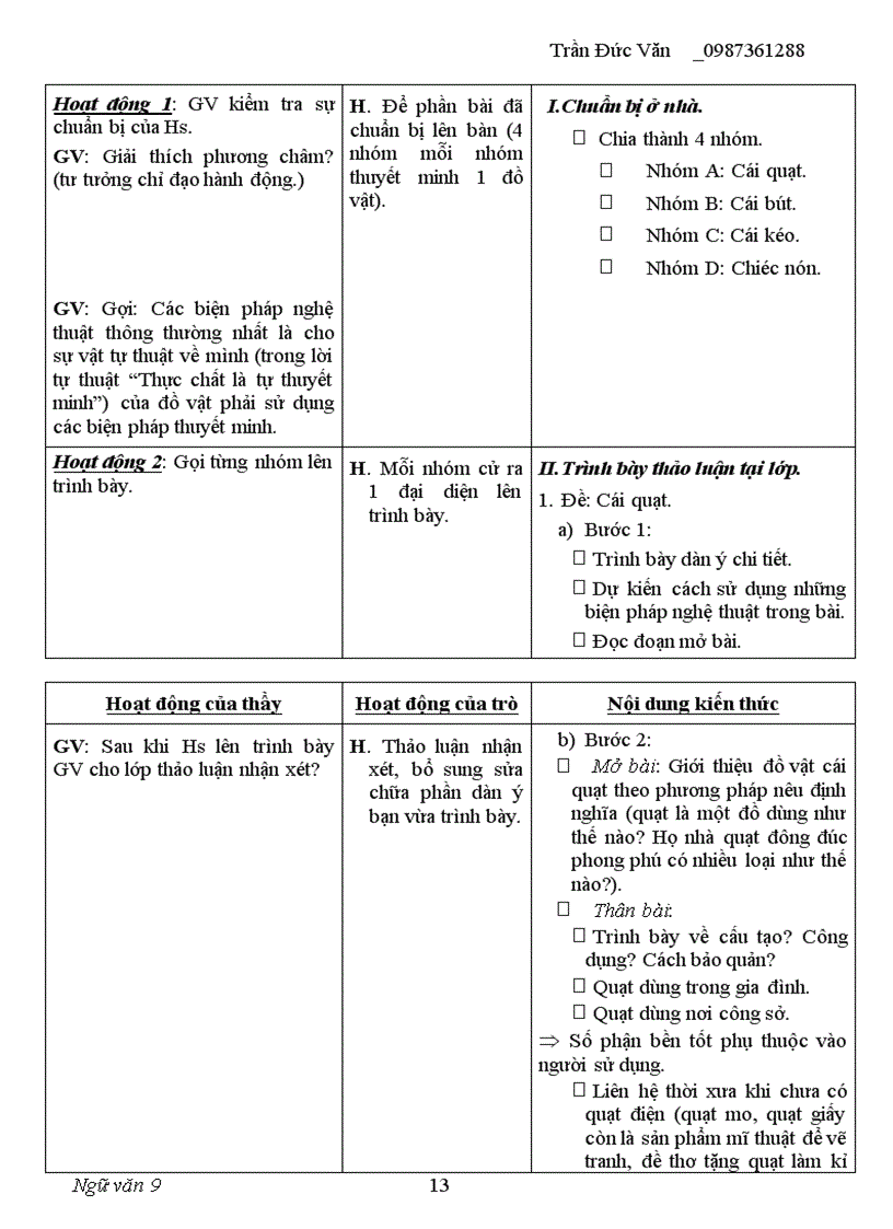 image for page Giáo án ngữ văn 9 kỳ I