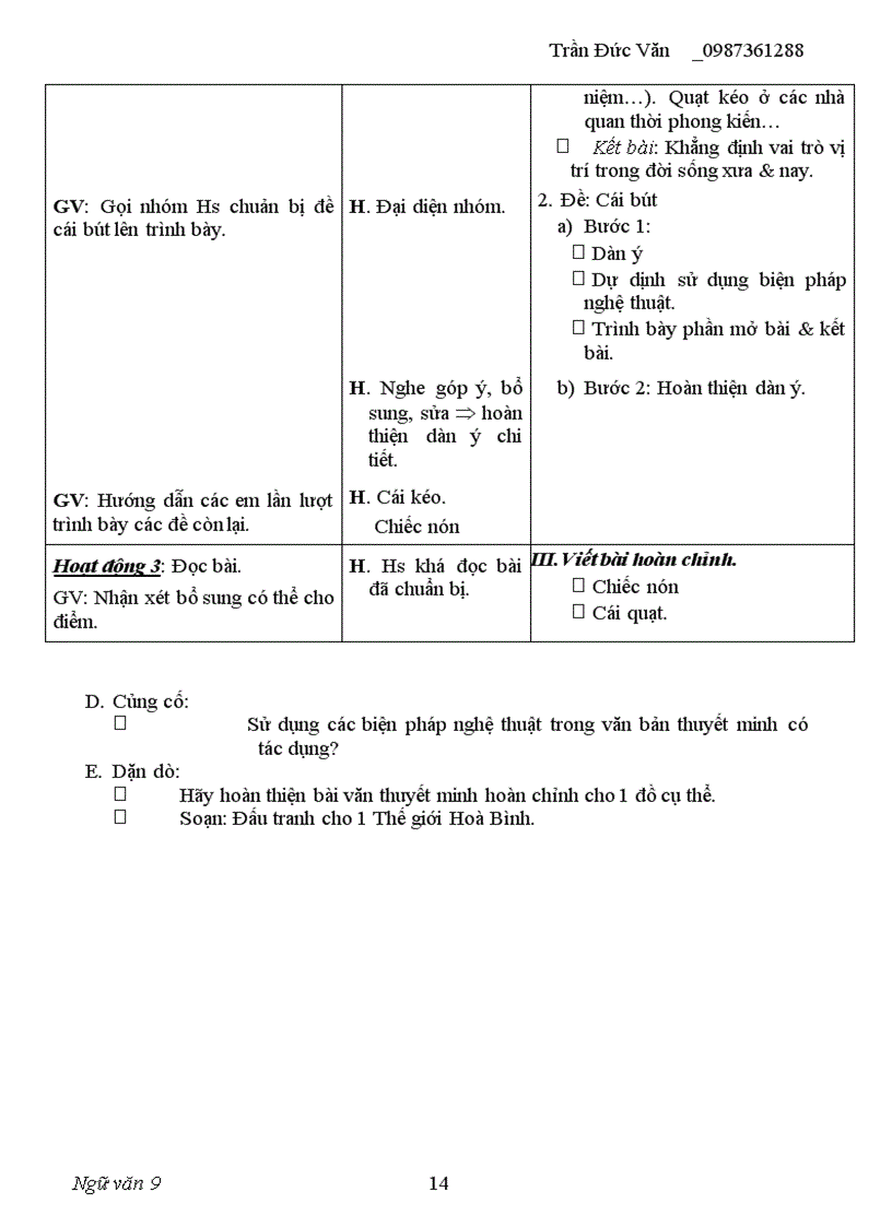 image for page Giáo án ngữ văn 9 kỳ I