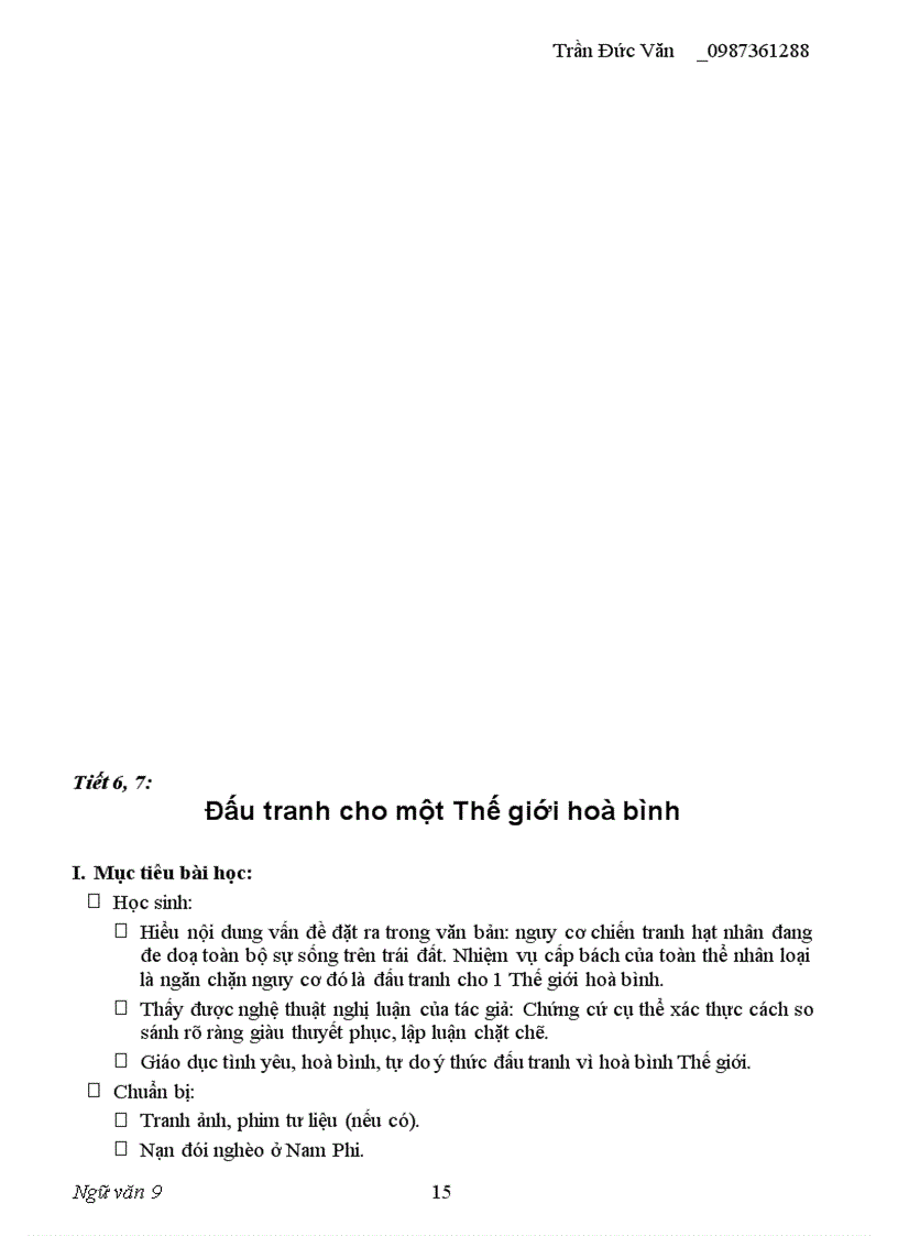 image for page Giáo án ngữ văn 9 kỳ I