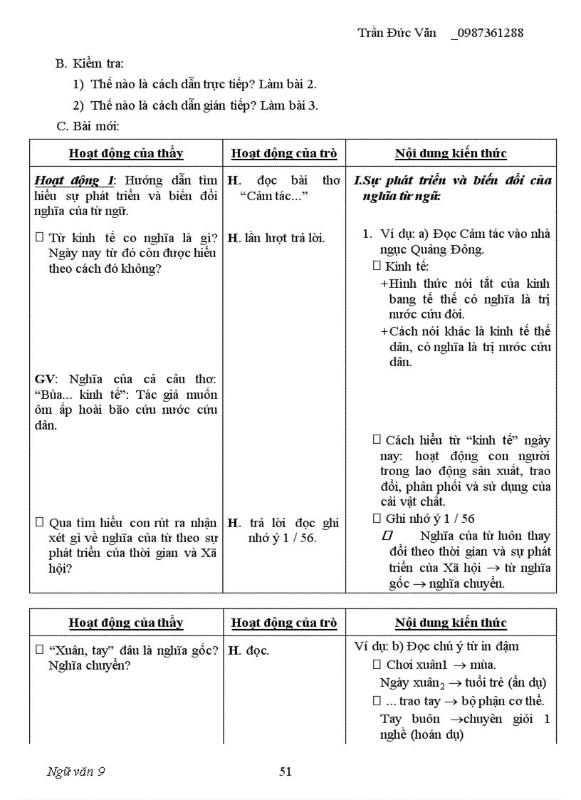 image for page Giáo án ngữ văn 9 kỳ I