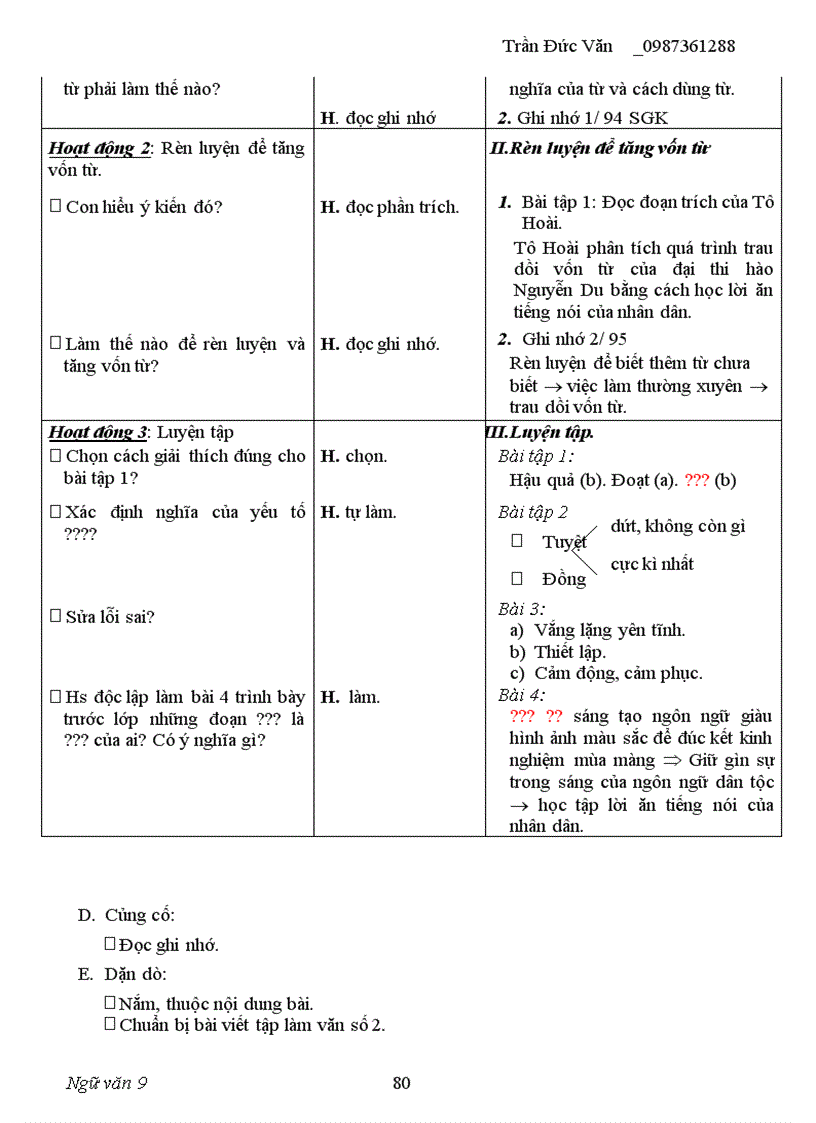 image for page Giáo án ngữ văn 9 kỳ I