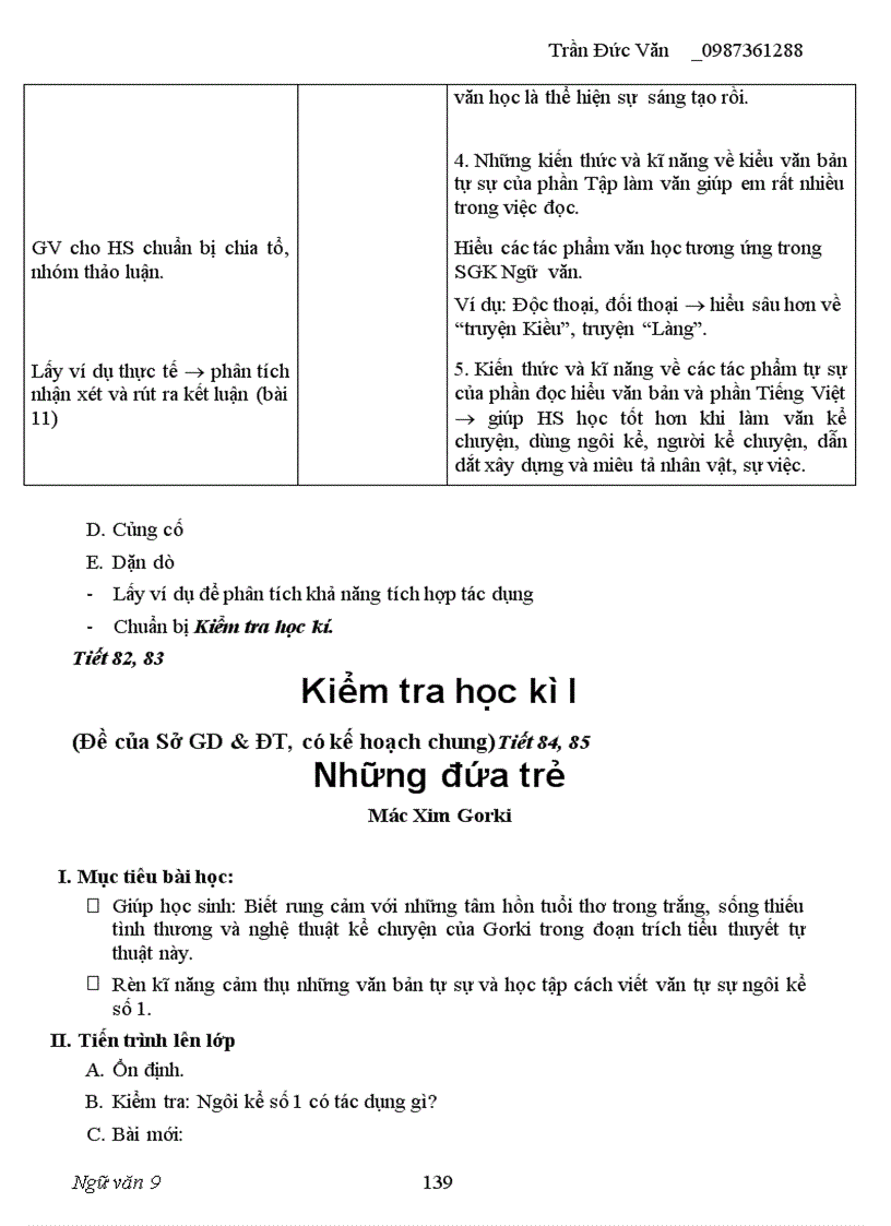 image for page Giáo án ngữ văn 9 kỳ I