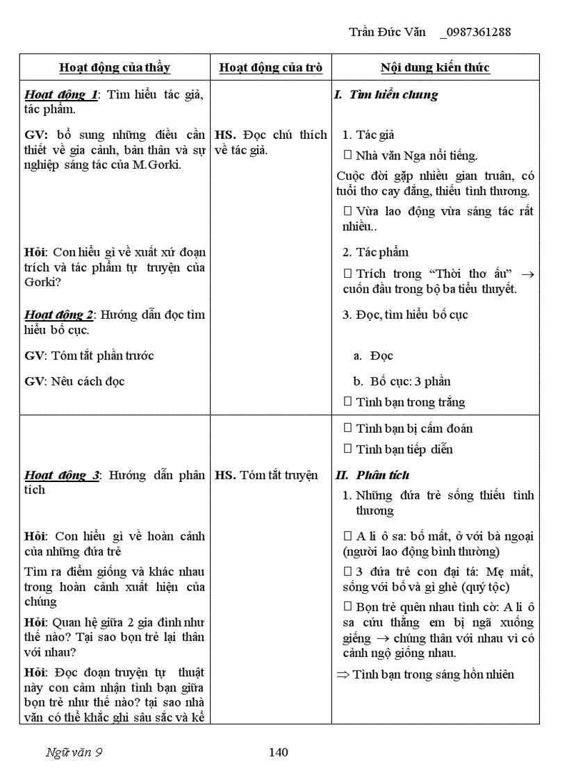 image for page Giáo án ngữ văn 9 kỳ I