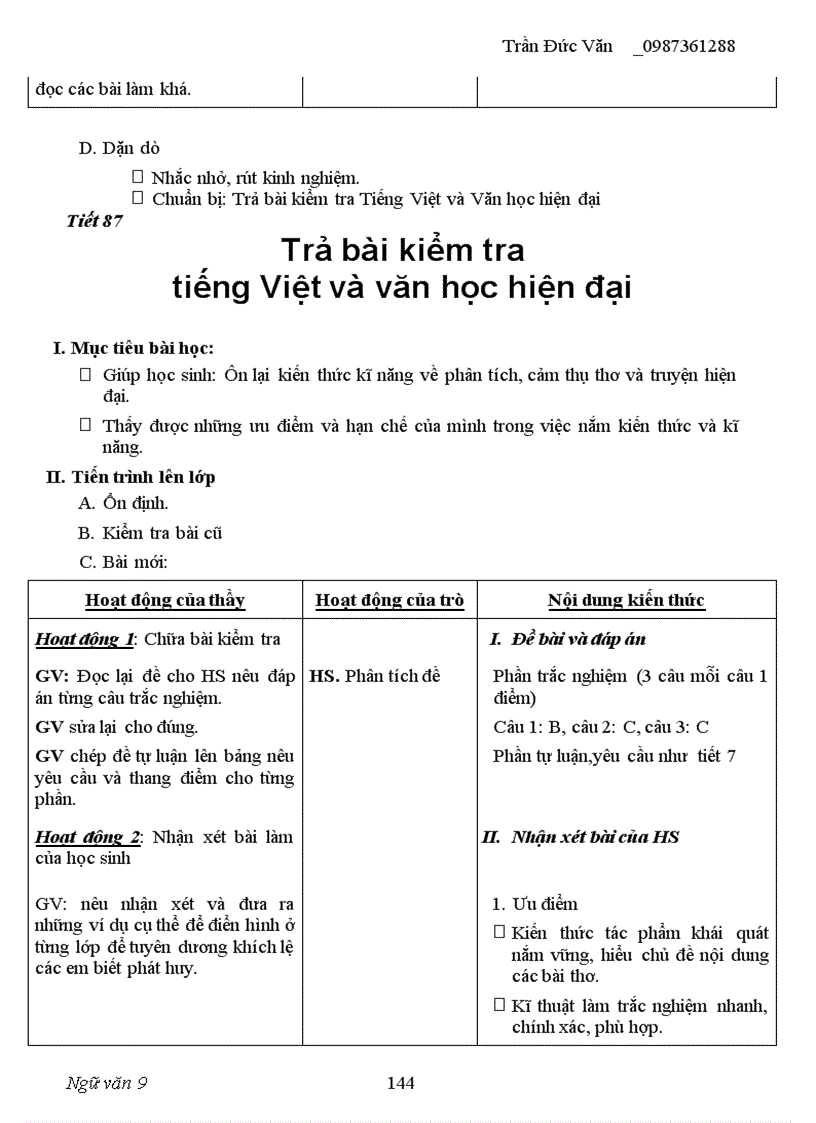image for page Giáo án ngữ văn 9 kỳ I