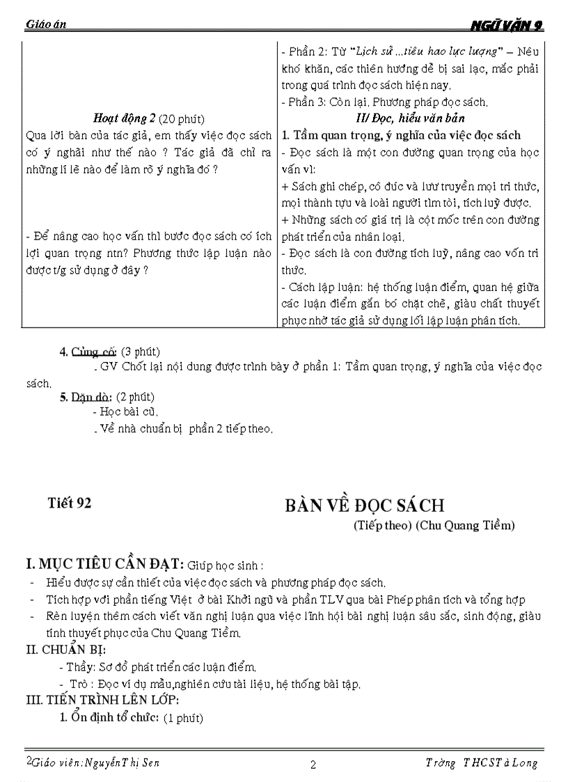 image for page Giáo án ngữ văn 9 kỳ ii