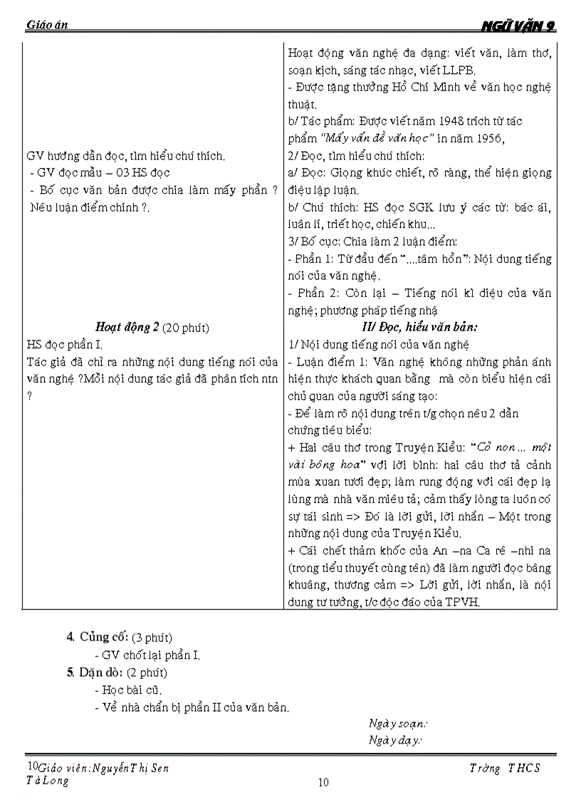 image for page Giáo án ngữ văn 9 kỳ ii