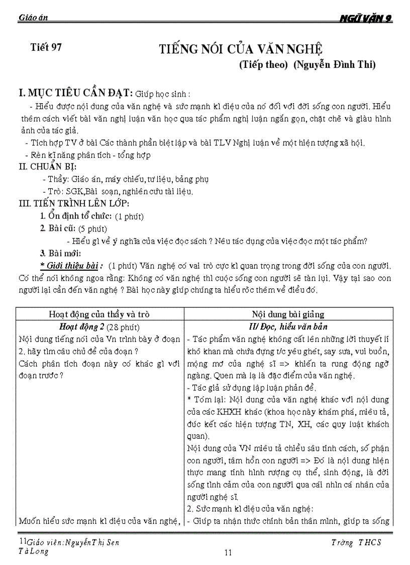 image for page Giáo án ngữ văn 9 kỳ ii