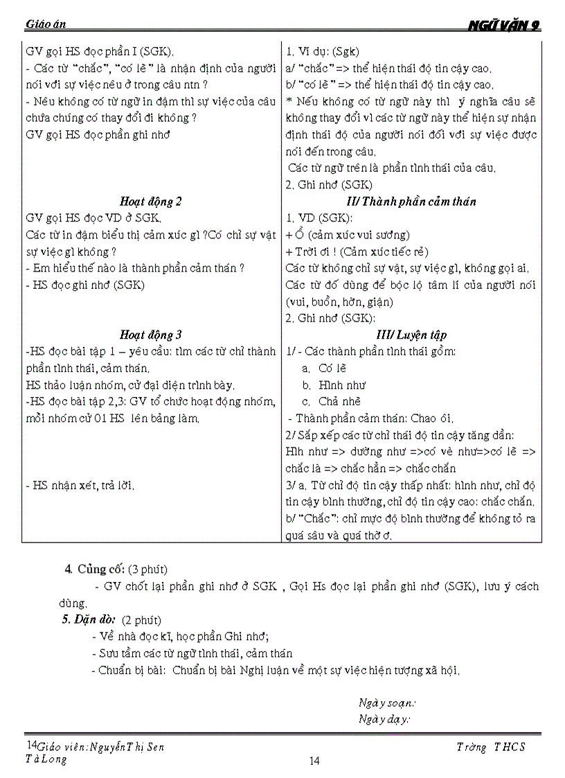 image for page Giáo án ngữ văn 9 kỳ ii