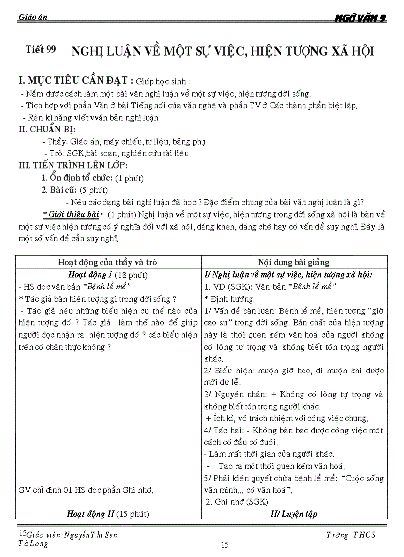 image for page Giáo án ngữ văn 9 kỳ ii