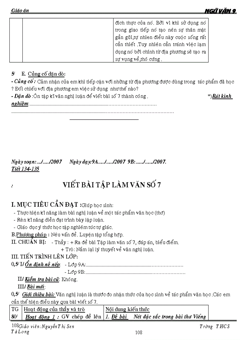 image for page Giáo án ngữ văn 9 kỳ ii