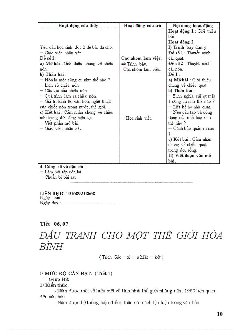 image for page Giáo án ngữ văn 9 soạn theo chuẩn KTKN 2011 2012