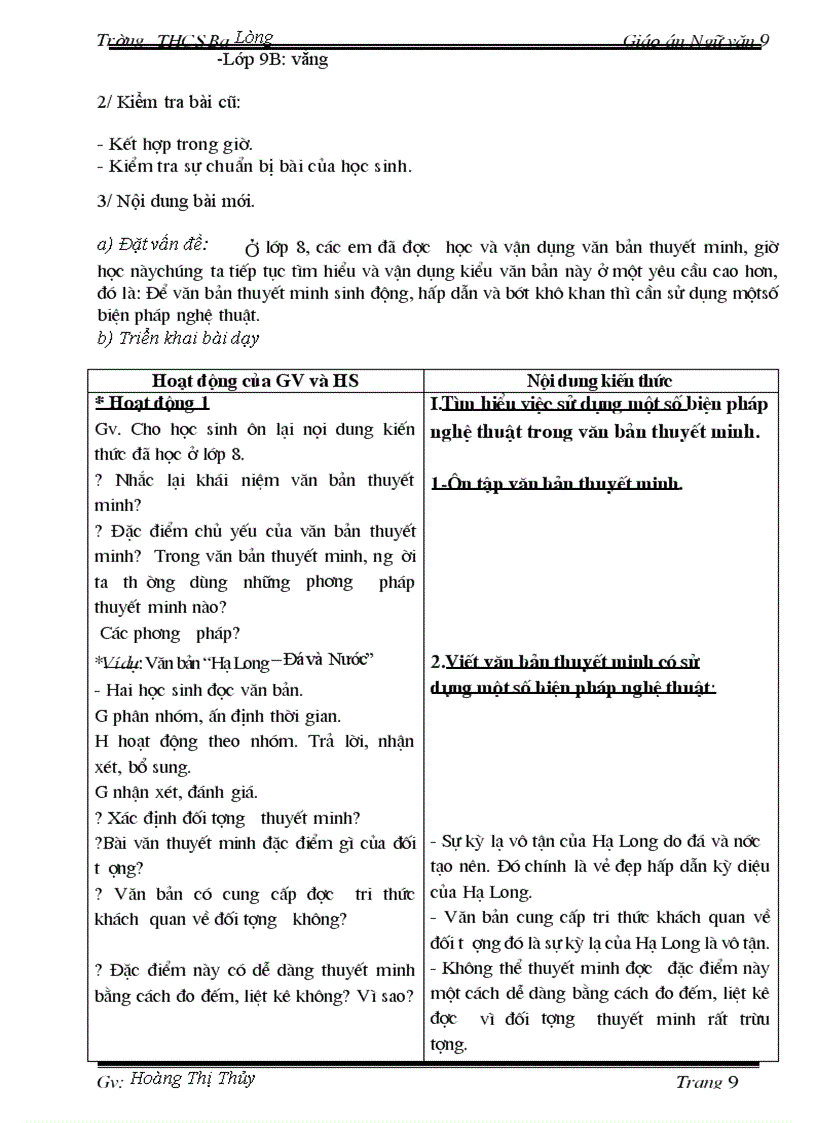 image for page Giáo án Ngữ văn 9 T1